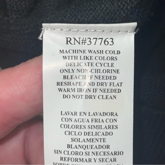 Perry Ellis NWT Sweater Crewneck Long Sleeves Block Style Black Gray Large - Picture 7 of 9